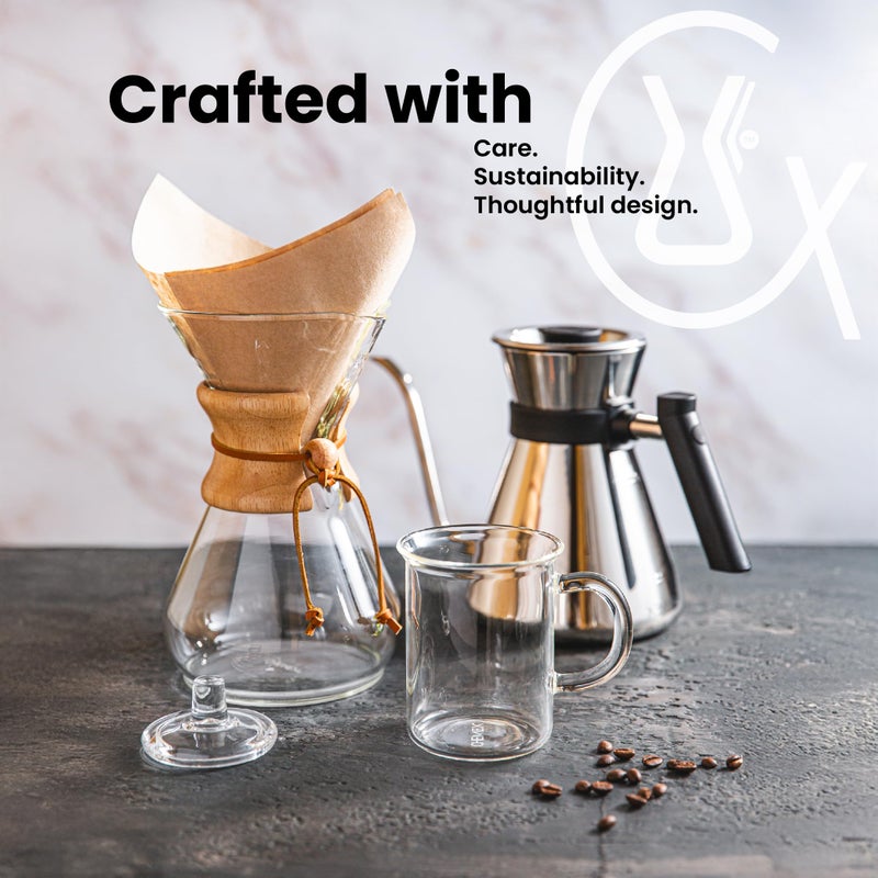 CHEMEX - Hand Blown Glass Cream & Sugar Set - Image 5